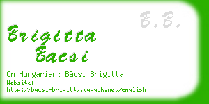 brigitta bacsi business card