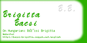 brigitta bacsi business card
